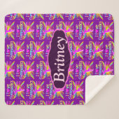 PAARSE IK HOU VAN GYMNASTIEKDEKEN SHERPA DEKEN (Voorkant (horizontaal))