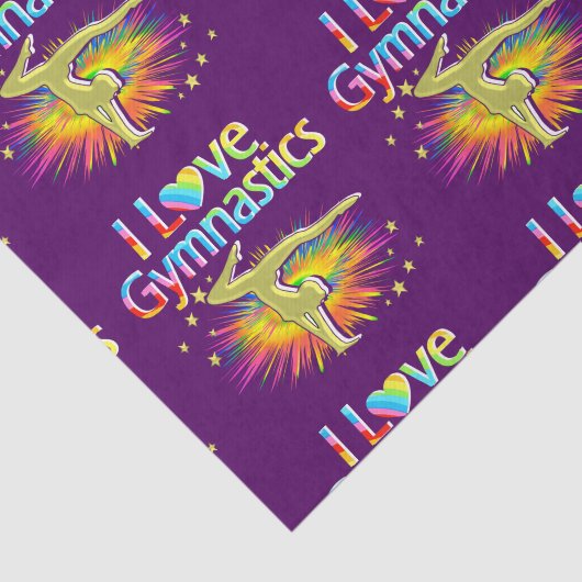 PAARSE IK HOU VAN GYMNASTIEKPAPIER TISSUEPAPIER (Detail)