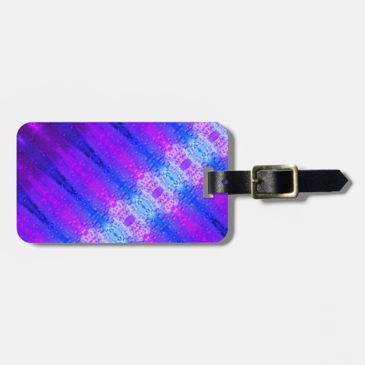 Paarse Ikat X Miami Bagagelabel (Voorkant horizontaal)
