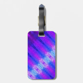 Paarse Ikat X Miami Bagagelabel (Achterkant verticaal)