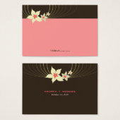 Paarse Ikebana Frangipani Tropical Wedding Guest Visitekaartje (Voorkant /achterkant)