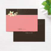 Paarse Ikebana Frangipani Tropical Wedding Guest Visitekaartje (Bureau)