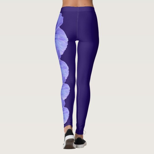 Paarse Illinois State Flower Blue Violet Leggings (Achterkant)