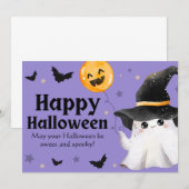 Paarse Illustratief Gelukkig Halloween (Voorkant / Achterkant)