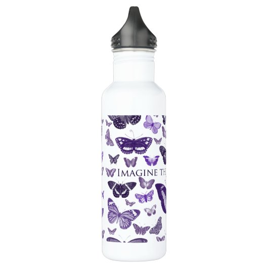 Paarse Imagine vlinders Waterfles (Links)