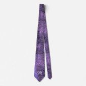 Paarse impressionisme met monogram stropdas (Voorkant)