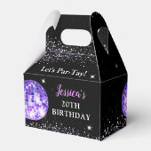 Paarse in haar verjaardagsfeestje bedankdoosjes (Achterkant)
