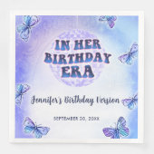 Paarse in haar verjaardagsfeestje servet (Voorkant)