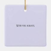 Paarse in liefdevolle herinnering begrafenismonume keramisch ornament (Achterkant)