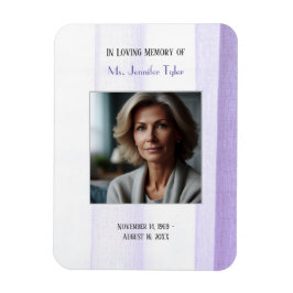 Paarse in liefdevolle herinnering Elegant begrafen Magneet