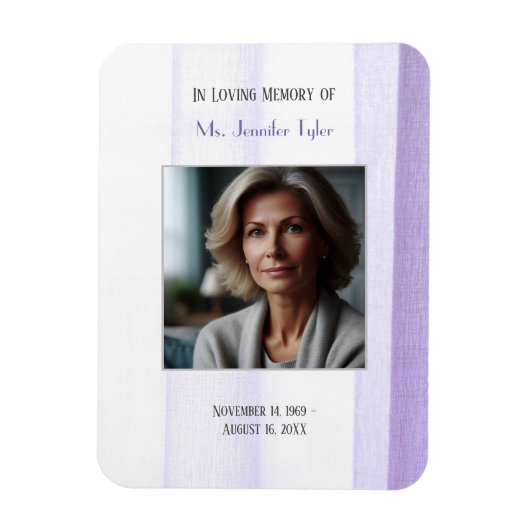Paarse in liefdevolle herinnering Elegant begrafen Magneet (Verticaal)