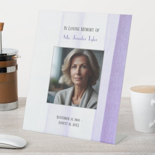 Paarse in liefdevolle herinnering Elegant begrafen Reclamebord Met Voetstuk (Insitu)