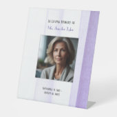 Paarse in liefdevolle herinnering Elegant begrafen Reclamebord Met Voetstuk (Voorkant)