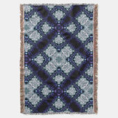 Paarse Indigo Essence Medieval Woven Throw Blanket Deken (Voorkant Verticaal)