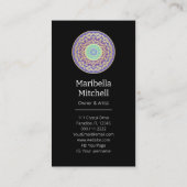 Paarse Indigo Goud Turquoise Mandala Metafysisch Visitekaartje (Achterkant)