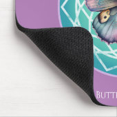 Paarse Indigo Vlinder Mystiek Mandala Turquoise Muismat (Hoek)