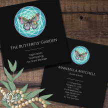 Paarse Indigo Vlinder Mystiek Mandala Turquoise