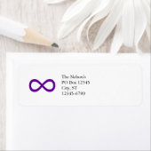 Paarse infiniteitssymbool etiket (Insitu)