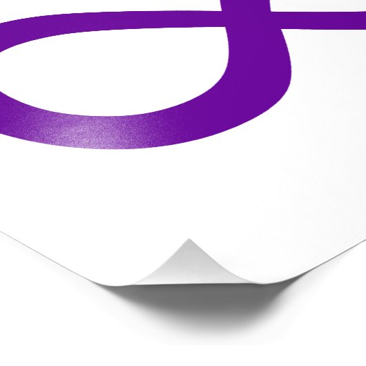 Paarse infiniteitssymbool foto afdruk (Hoek)