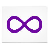 Paarse infiniteitssymbool foto afdruk (Voorkant)