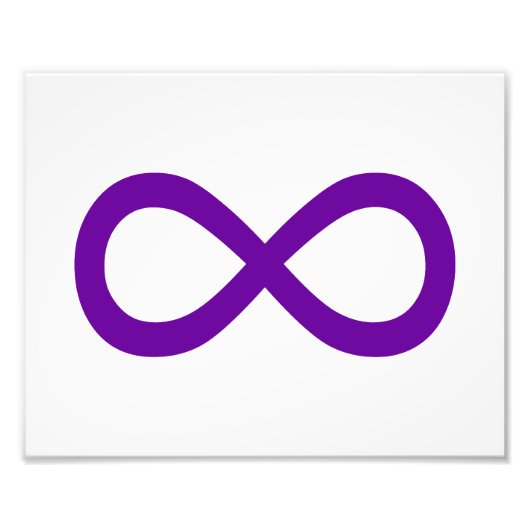 Paarse infiniteitssymbool foto afdruk (Voorkant)