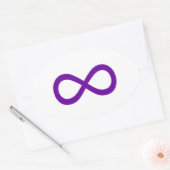 Paarse infiniteitssymbool ovale sticker (Envelop)