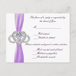 Paarse Infinity Heart Response Kaart