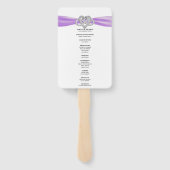 Paarse Infinity Heart Trouwprogramma Fans Handwaaier (Achterkant)