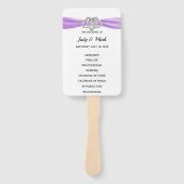 Paarse Infinity Heart Trouwprogramma Fans Handwaaier (Voorkant)