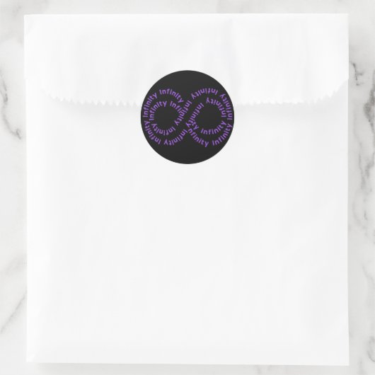 Paarse Infinity Symbol Sticker (Tas)