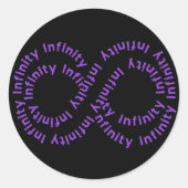 Paarse Infinity Symbol Sticker (Voorkant)