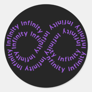Paarse Infinity Symbol Sticker