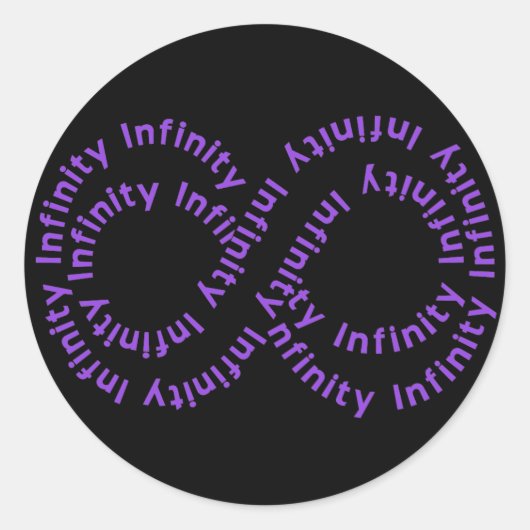 Paarse Infinity Symbol Sticker (Voorkant)