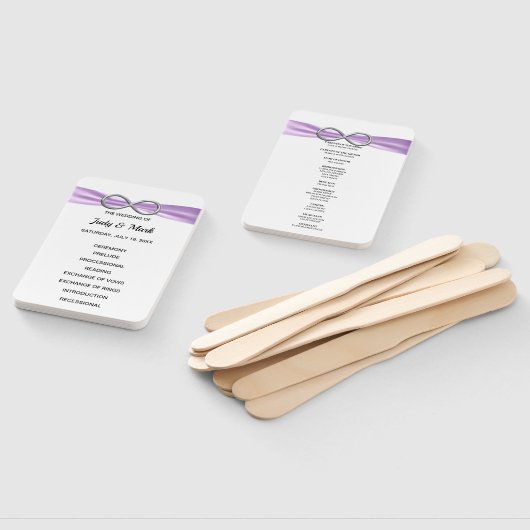 Paarse Infinity Trouwprogramma Fans Handwaaier (Niet-gemonteerd)