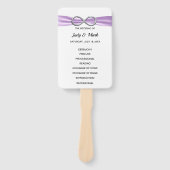 Paarse Infinity Trouwprogramma Fans Handwaaier (Voorkant)