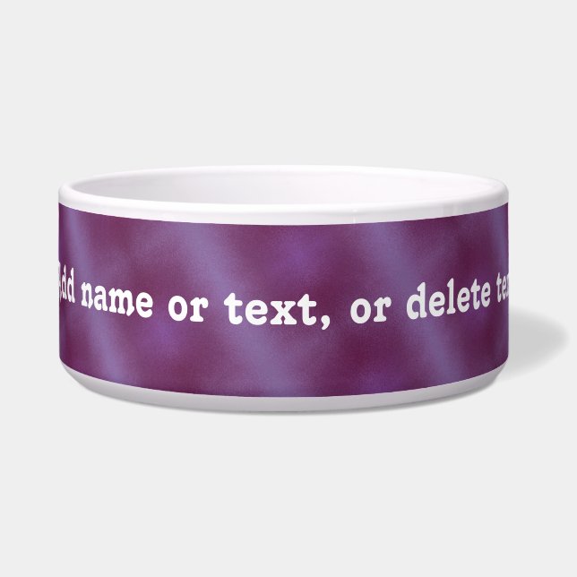 Paarse ingecheckte Dog Bowl Voerbakje (Voorkant)