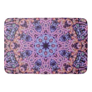 Paarse ingewikkelde alien kaleidoscopische mandala badmat