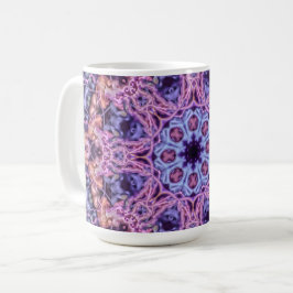 Paarse ingewikkelde alien kaleidoscopische mandala koffiemok