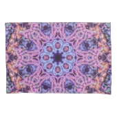 Paarse ingewikkelde alien kaleidoscopische mandala kussensloop (Voorkant-Links)
