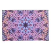 Paarse ingewikkelde alien kaleidoscopische mandala kussensloop (Voorkant-Rechts)
