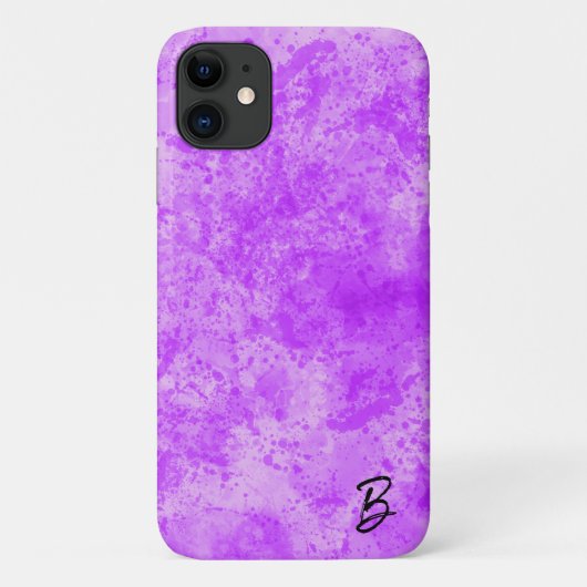 Paarse Ink Mess Gepersonaliseerde Telefoonhoes Case-Mate iPhone Case (Achterkant)