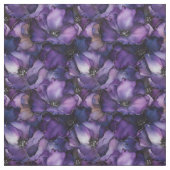 Paarse Inkt Bloemen Stof (Swatch)