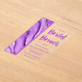 Paarse Inkt Bruids Brunch Acryluitnodiging Acryl Uitnodigingen (Laagn)