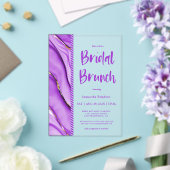 Paarse Inkt Bruids Brunch Acryluitnodiging Acryl Uitnodigingen (Insitu (Huwelijk))