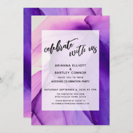 Paarse Inkt Krijgt de Feestelijke Viering van Ons  Kaart