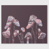 Paarse inktpaddenstoelen cadeaupapier (Vlak)