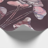 Paarse inktpaddenstoelen cadeaupapier (Hoek)