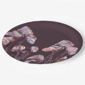 Paarse inktpaddenstoelen papieren bordje (Gekanteld)