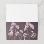 Paarse inktpaddenstoelen plaatskaartje (Buitenkant ongevouwen)