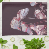 Paarse inktpaddenstoelen theedoek (Gevouwen)